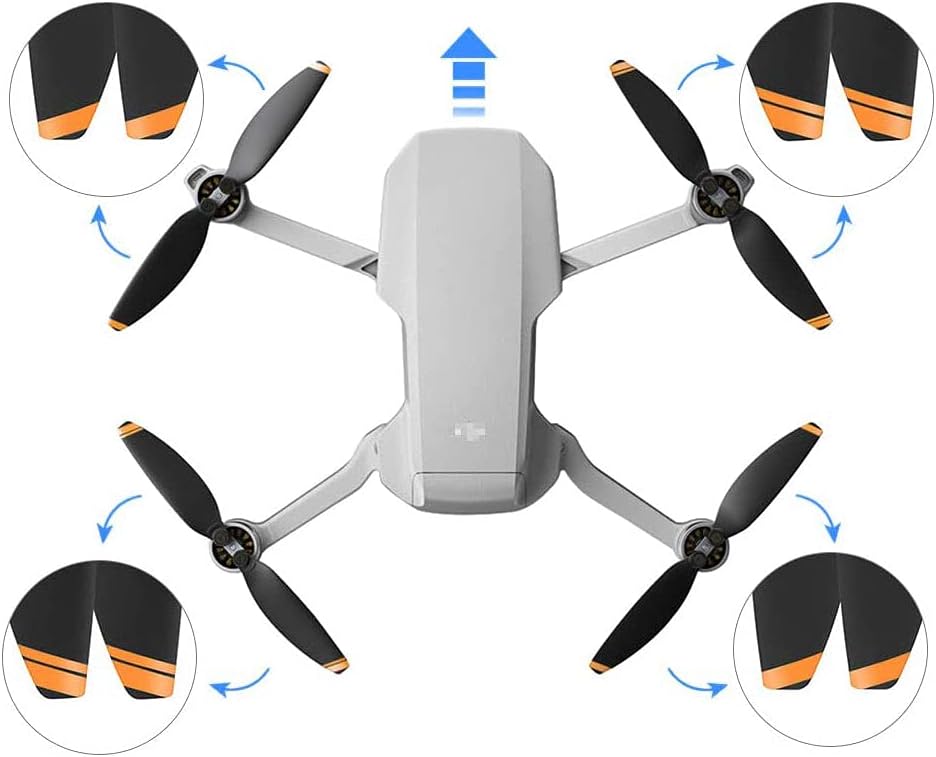 24Pcs Propellers for DJI Mini 4K Drone - for Mavic Mini 2/2 SE Accessories | Quick Release Drone Replacement Low Noise Quick-Release Blades Props Accessories for DJI Mini 2/SE/2 SE/4K, Orange