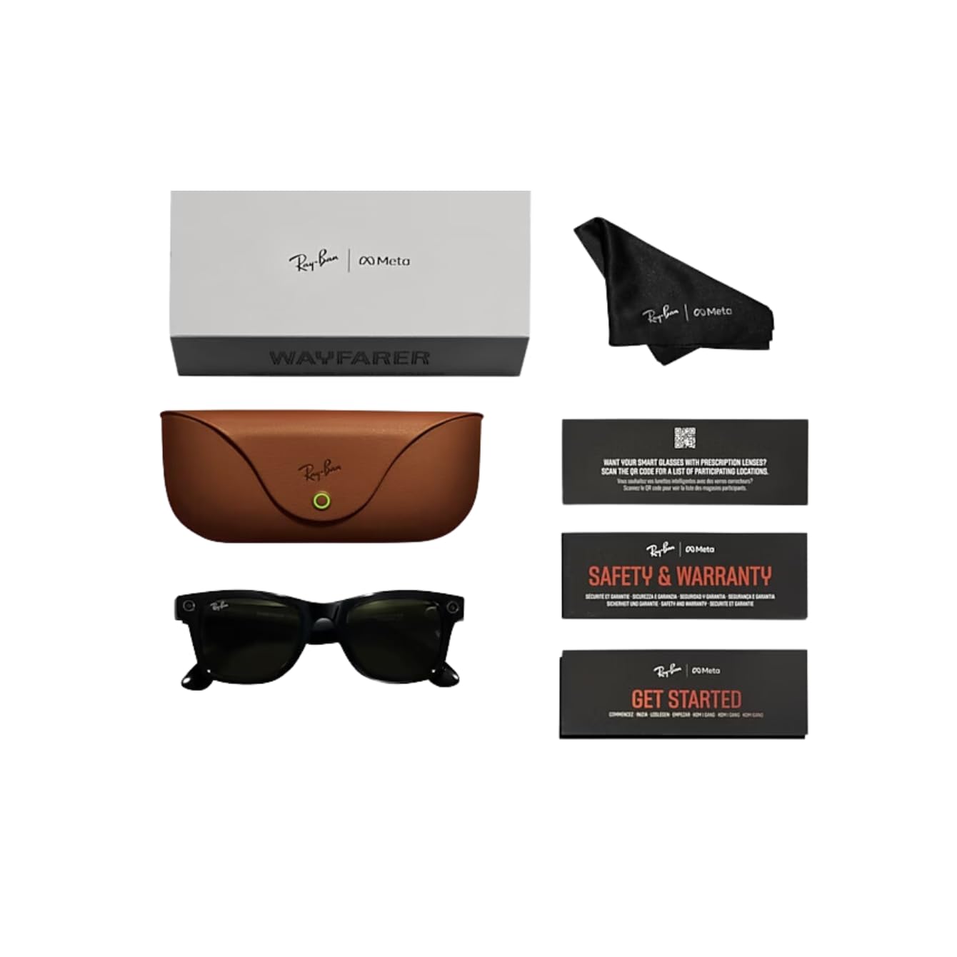 Ray-Ban Meta (Gen 1), Wayfarer, Matte Black | Smart AI Glasses for Men, Women — 12 MP Ultra-Wide Camera, Open-Ear Audio, Video Recording, Bluetooth — Polarized Gradient Graphite Lenses — Sunglasses | Camera, audio & Meta AI built in. Polarized Gradient Gr