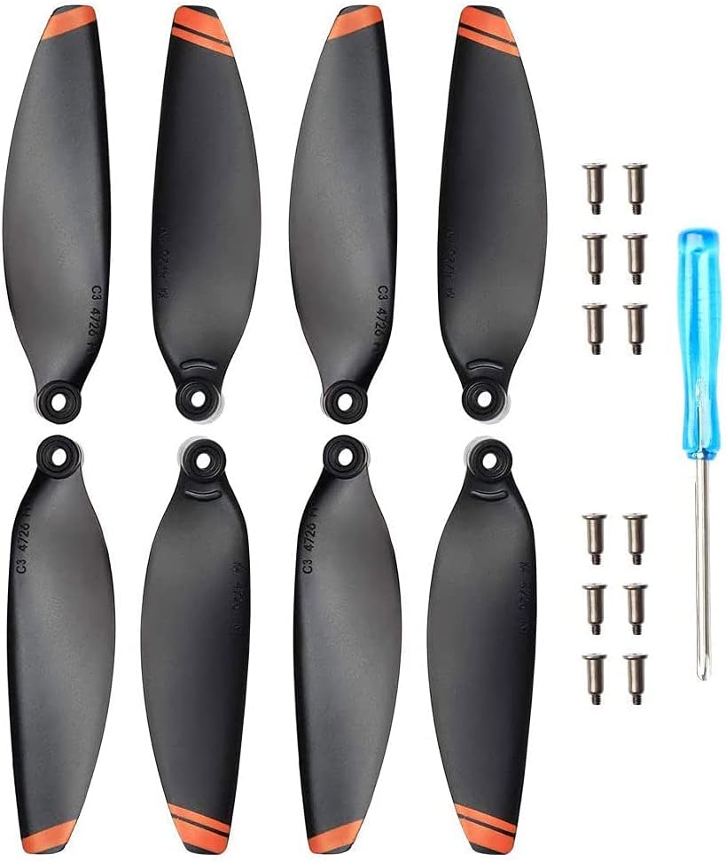 24Pcs Propellers for DJI Mini 4K Drone - for Mavic Mini 2/2 SE Accessories | Quick Release Drone Replacement Low Noise Quick-Release Blades Props Accessories for DJI Mini 2/SE/2 SE/4K, Orange
