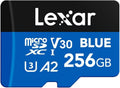 Lexar 256GB Blue Micro SD Card Up to 160MB/s microSDXC UHS-I Memory Card | C10, U3, A2, V30, Full HD, 4K UHD, High Speed TF Card with SD Adapter