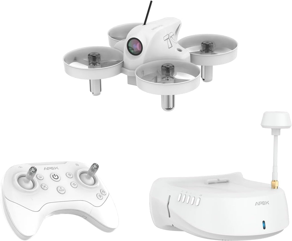 APEX FPV Drone Kit with 120° Wide FPV Goggles，3 Batteries RTF Drone | VR70-2.0 with Altitude Hold,Low Latency Analog FPV Racing Whoop for Beginner & Freestyle Pilot