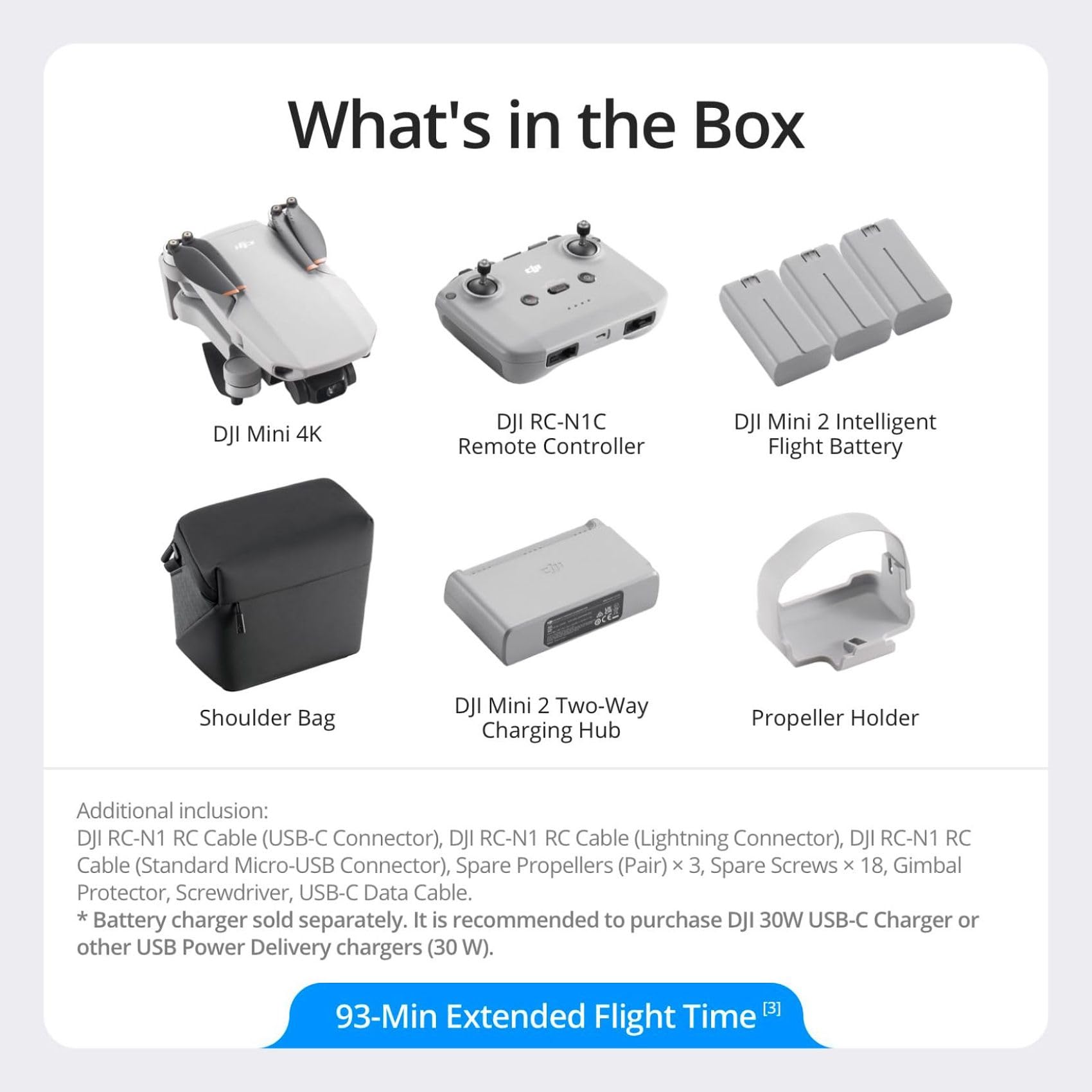 DJI Mini 4K, Drone With 4K UHD Camera, Under 249 g | 3-Axis Gimbal, 10km Video Transmission, Auto Return, Wind Resistance, 31-Min Flight Time, Intelligent Flight