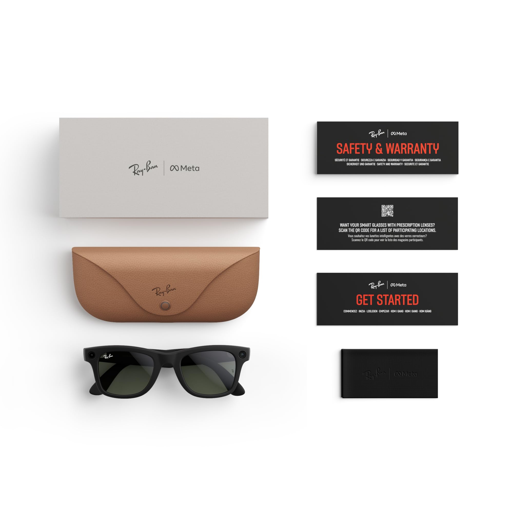 Ray-Ban Meta (Gen 1), Wayfarer, Matte Black | Smart AI Glasses for Men, Women — 12 MP Ultra-Wide Camera, Open-Ear Audio, Video Recording, Bluetooth — Polarized Gradient Graphite Lenses — Sunglasses | Camera, audio & Meta AI built in. Polarized Gradient Gr