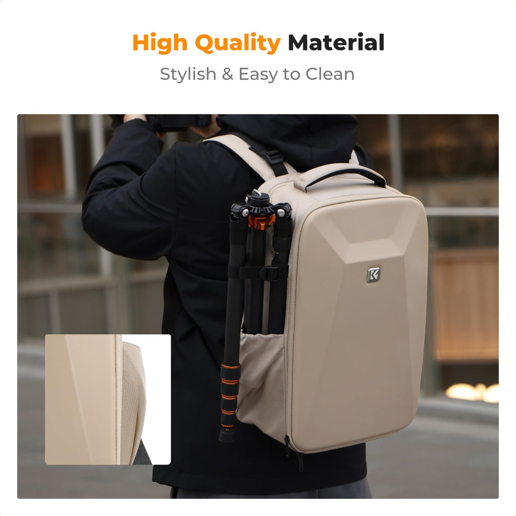 K&F CONCEPT Camera Backpack,Hardshell Photography DSLR Camera Bag | 15-15.6 Inch Laptop Compartment, Waterproof, Hard Shell Camera Case, Compatible with Canon/Nikon/Sony/DJI Mavic Drone, B07