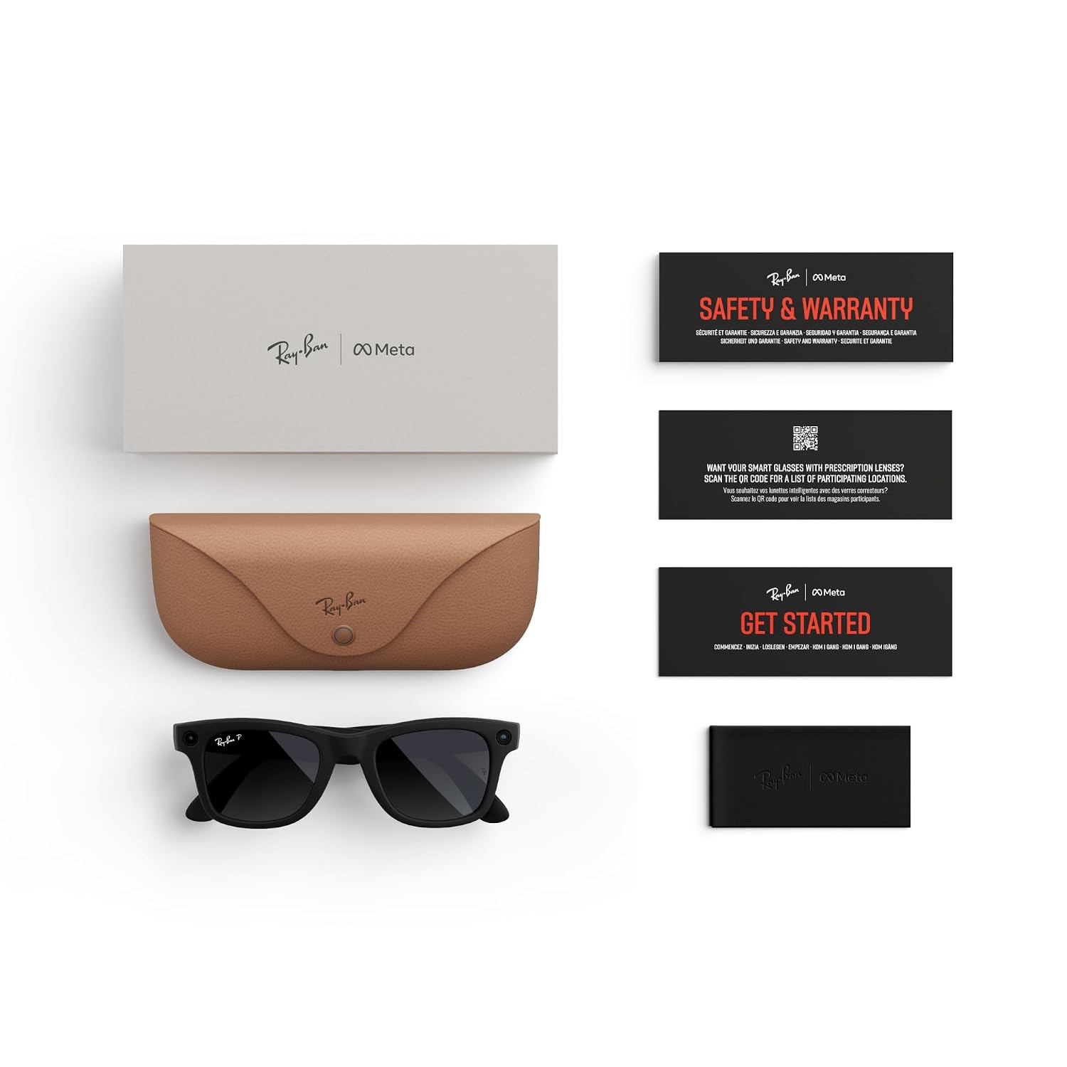 Ray-Ban Meta (Gen 1), Wayfarer, Matte Black | Smart AI Glasses for Men, Women — 12 MP Ultra-Wide Camera, Open-Ear Audio, Video Recording, Bluetooth — Polarized Gradient Graphite Lenses — Sunglasses | Camera, audio & Meta AI built in. Polarized Gradient Gr