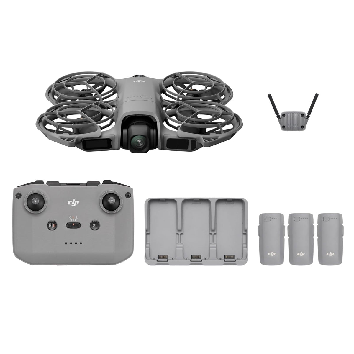 DJI Neo 2 Motion Fly More Combo With RC Motion 3 & Goggles N3 | Stable Transmission With Digital Transceiver, 4K Drone for Beginners, FPV Flying, 3 Batteries