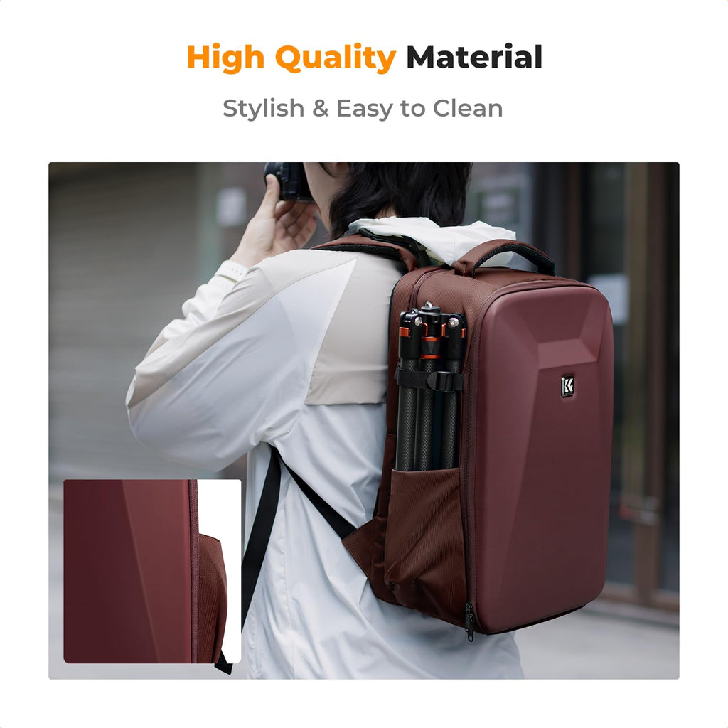 K&F CONCEPT Camera Backpack,Hardshell Photography DSLR Camera Bag | 15-15.6 Inch Laptop Compartment, Waterproof, Hard Shell Camera Case, Compatible with Canon/Nikon/Sony/DJI Mavic Drone, B07