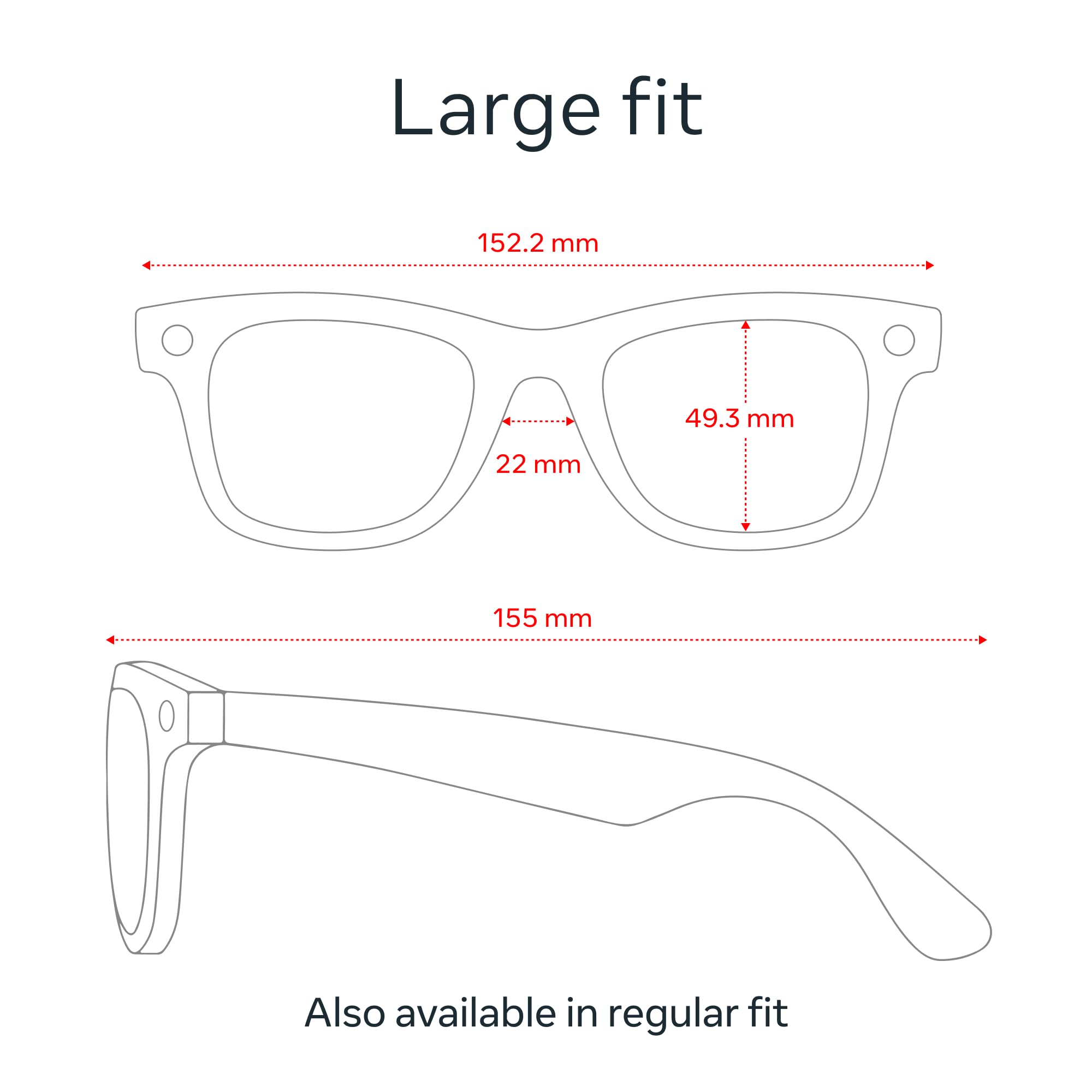 Ray-Ban Meta (Gen 1), Wayfarer, Matte Black | Smart AI Glasses for Men, Women — 12 MP Ultra-Wide Camera, Open-Ear Audio, Video Recording, Bluetooth — Polarized Gradient Graphite Lenses — Sunglasses | Camera, audio & Meta AI built in. Polarized Gradient Gr