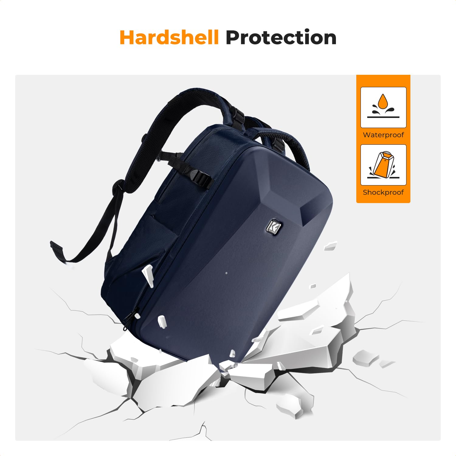K&F CONCEPT Camera Backpack,Hardshell Photography DSLR Camera Bag | 15-15.6 Inch Laptop Compartment, Waterproof, Hard Shell Camera Case, Compatible with Canon/Nikon/Sony/DJI Mavic Drone, B07