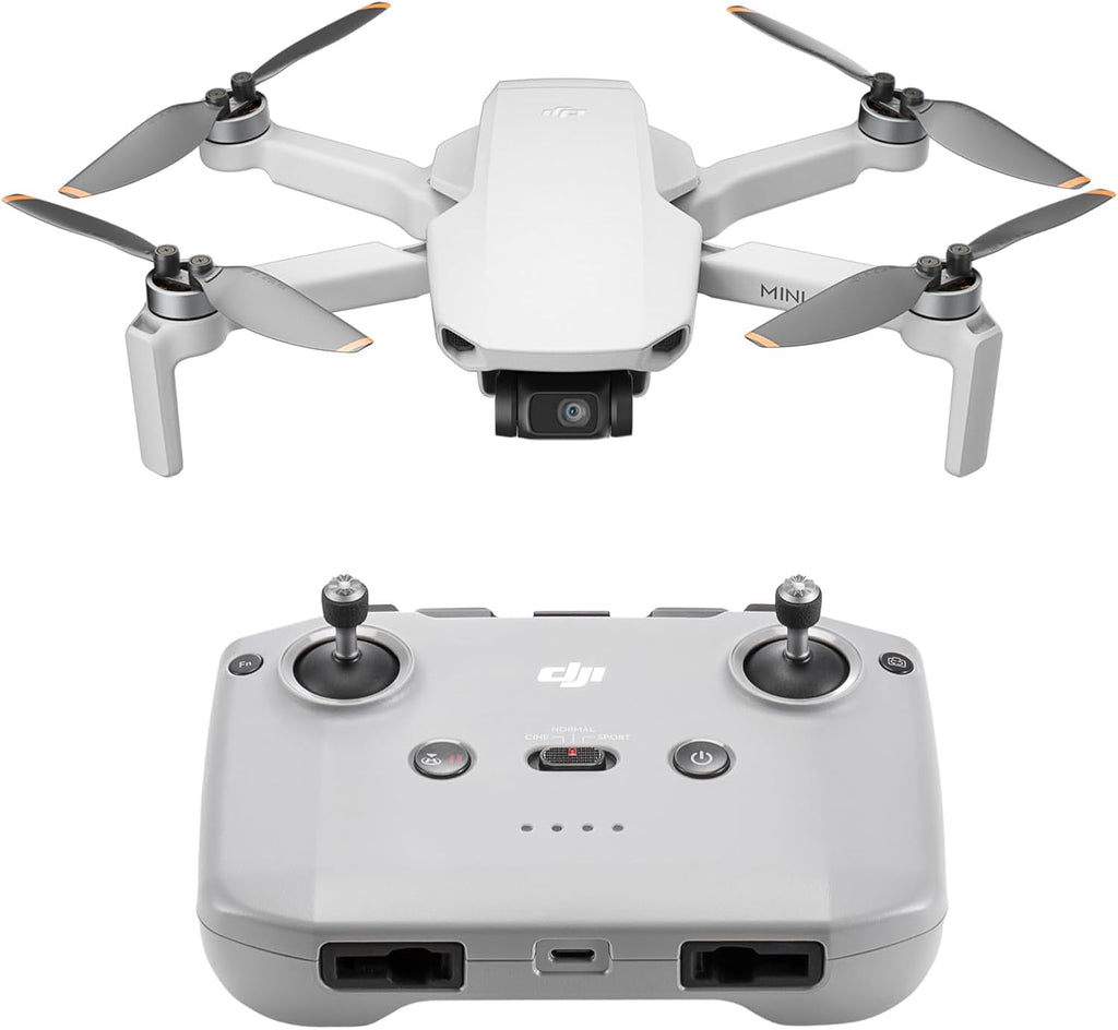 DJI Mini 4K, Drone With 4K UHD Camera, Under 249 g | 3-Axis Gimbal, 10km Video Transmission, Auto Return, Wind Resistance, 31-Min Flight Time, Intelligent Flight