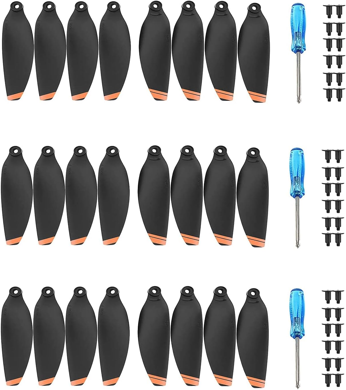 24Pcs Propellers for DJI Mini 4K Drone - for Mavic Mini 2/2 SE Accessories | Quick Release Drone Replacement Low Noise Quick-Release Blades Props Accessories for DJI Mini 2/SE/2 SE/4K, Orange