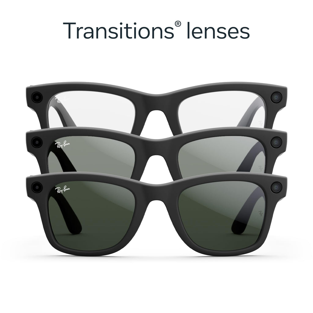 Ray-Ban Meta (Gen 1), Wayfarer, Matte Black | Smart AI Glasses for Men, Women — 12 MP Ultra-Wide Camera, Open-Ear Audio, Video Recording, Bluetooth — Polarized Gradient Graphite Lenses — Sunglasses | Camera, audio & Meta AI built in. Polarized Gradient Gr