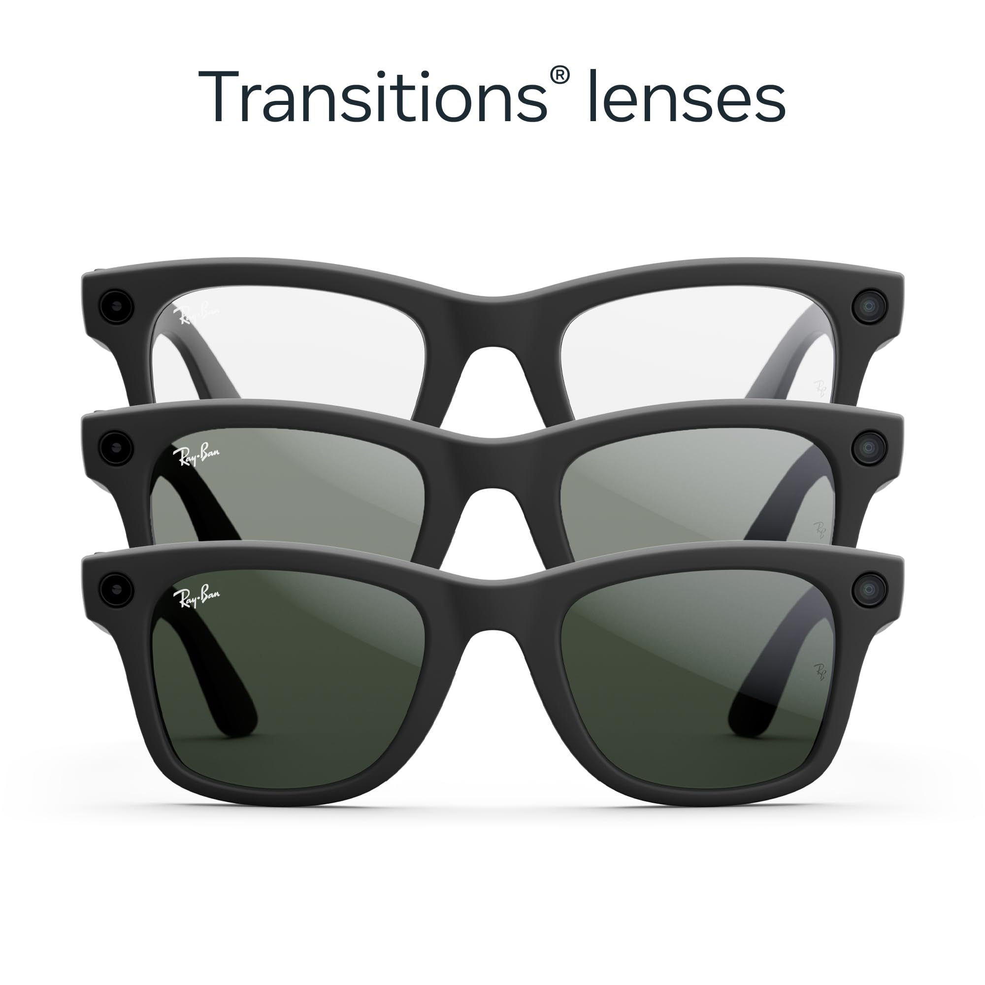 Ray-Ban Meta (Gen 1), Wayfarer, Matte Black | Smart AI Glasses for Men, Women — 12 MP Ultra-Wide Camera, Open-Ear Audio, Video Recording, Bluetooth — Polarized Gradient Graphite Lenses — Sunglasses | Camera, audio & Meta AI built in. Polarized Gradient Gr