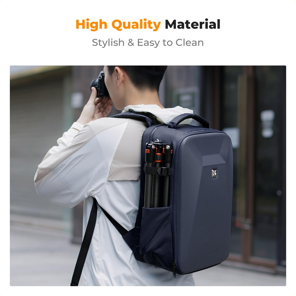 K&F CONCEPT Camera Backpack,Hardshell Photography DSLR Camera Bag | 15-15.6 Inch Laptop Compartment, Waterproof, Hard Shell Camera Case, Compatible with Canon/Nikon/Sony/DJI Mavic Drone, B07