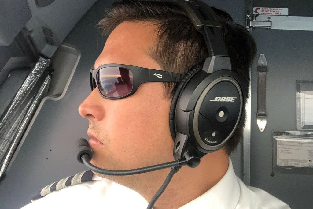 Flying Eyes® Golden Eagle Sport® Standard Aviation Sunglasses – ANSI Z87.1, Headset Friendly, UV400 Lenses