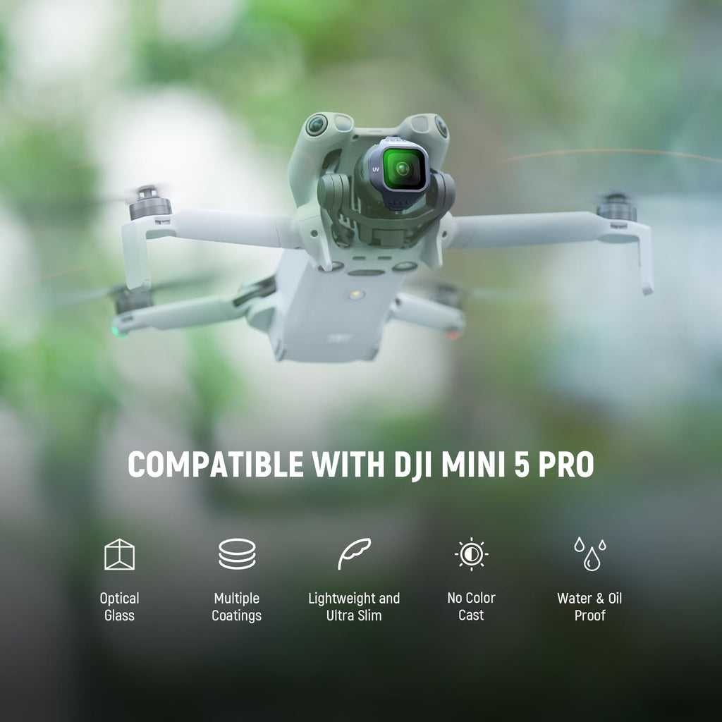 NEEWER 6 Pack ND Filter Set Compatible with DJI Mini 4K/2/Mavic/SE/2 SE | Drone Lens Accessories, Snap on, CPL, UV, Neutral Density Filters, ND4/8/16/32, Multi Coated HD Glass, Gimbal Safe, FL-B31