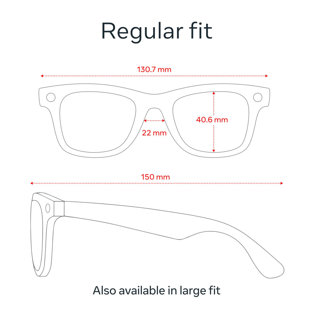 Ray-Ban Meta (Gen 1), Wayfarer, Matte Black | Smart AI Glasses for Men, Women — 12 MP Ultra-Wide Camera, Open-Ear Audio, Video Recording, Bluetooth — Polarized Gradient Graphite Lenses — Sunglasses | Camera, audio & Meta AI built in. Polarized Gradient Gr