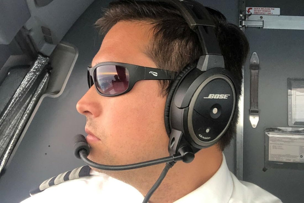 Flying Eyes® Golden Eagle Sport® Standard Aviation Sunglasses – ANSI Z87.1, Headset Friendly, UV400 Lenses