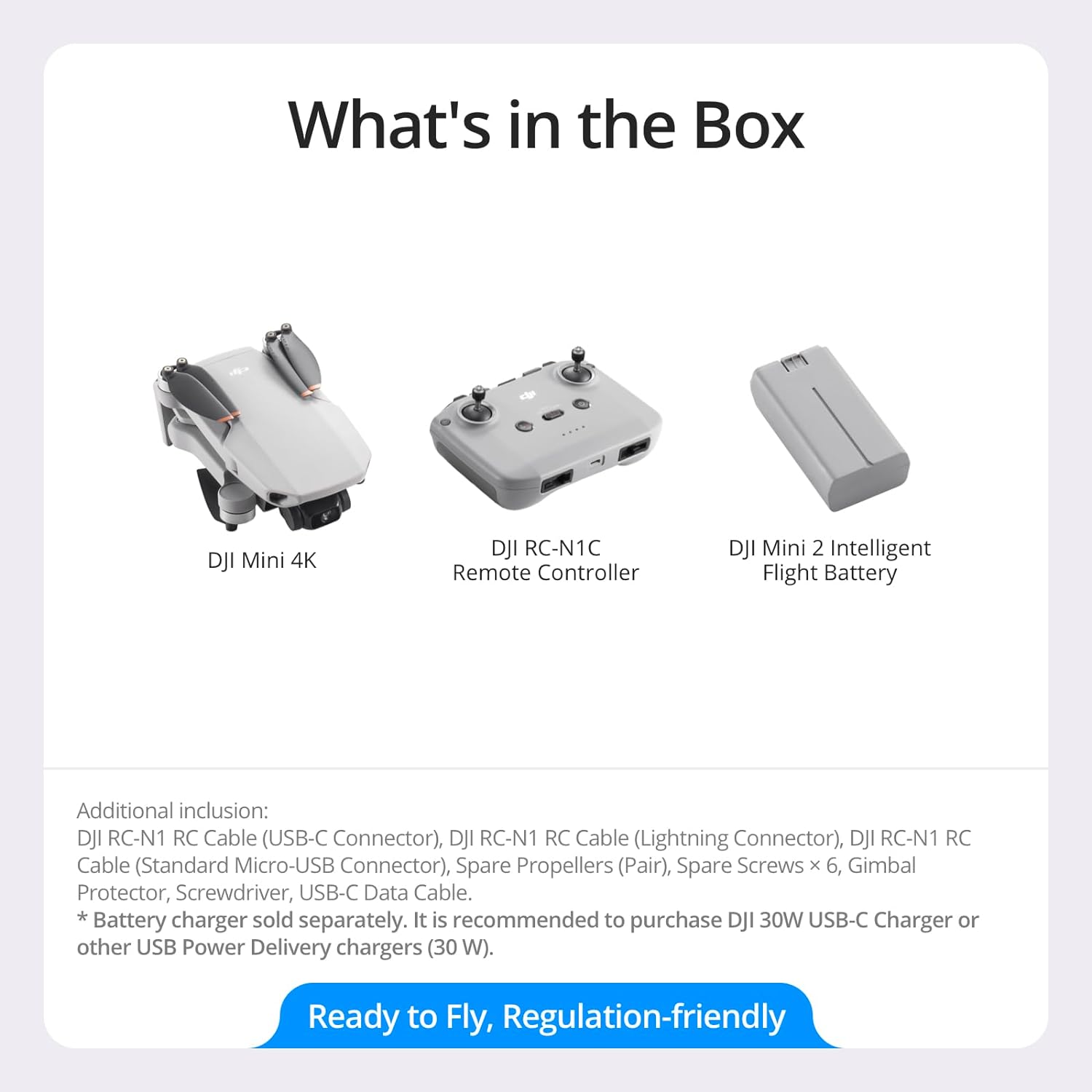 DJI Mini 4K, Drone With 4K UHD Camera, Under 249 g | 3-Axis Gimbal, 10km Video Transmission, Auto Return, Wind Resistance, 31-Min Flight Time, Intelligent Flight