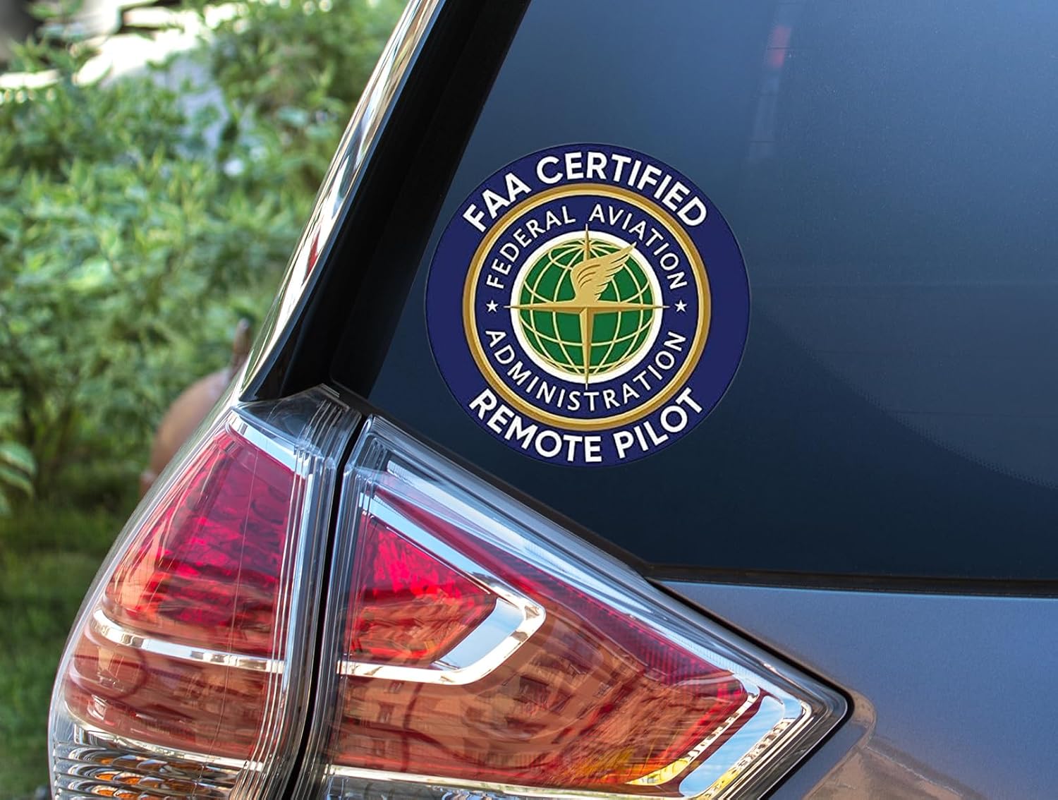 2-Pack FAA Certified Remote Pilot Drone Sticker Decal - 4 Inches - Drone Stickers for Car Truck Van Window Bumper Laptop Tablet Cup Tumbler and Any Smooth Surface