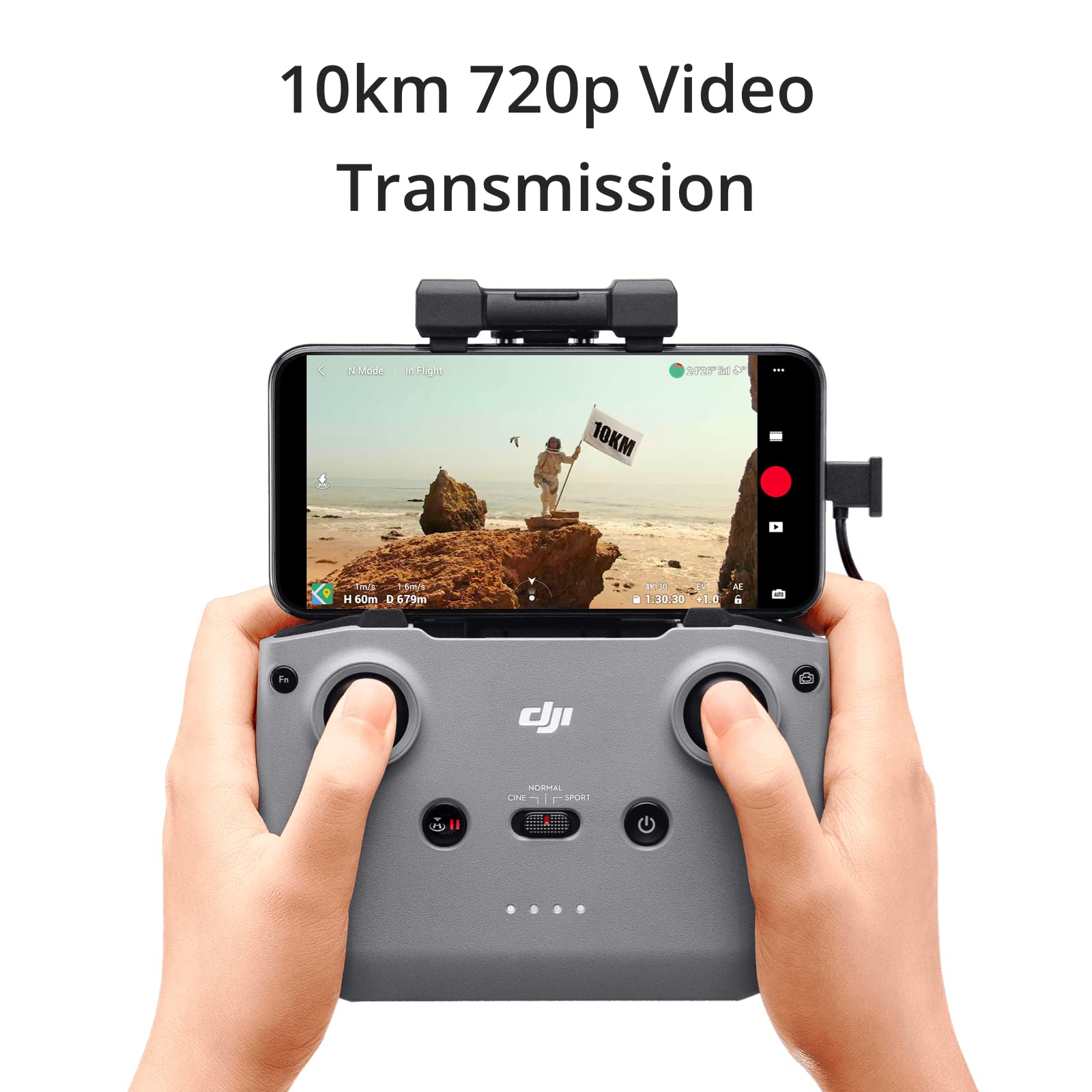 DJI Mini 4K, Drone With 4K UHD Camera, Under 249 g | 3-Axis Gimbal, 10km Video Transmission, Auto Return, Wind Resistance, 31-Min Flight Time, Intelligent Flight