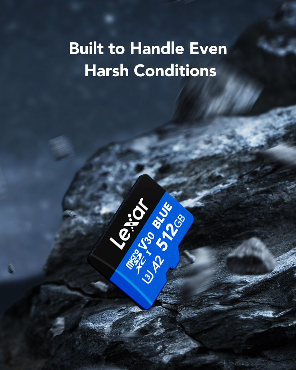 Lexar 256GB Blue Micro SD Card Up to 160MB/s microSDXC UHS-I Memory Card | C10, U3, A2, V30, Full HD, 4K UHD, High Speed TF Card with SD Adapter