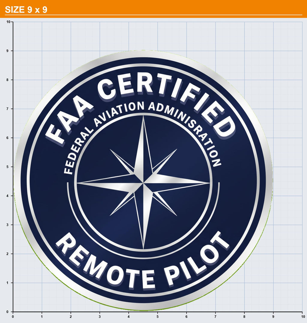 Certified Remote Pilot Sticker | FAA | Aviation Decal for Drone Enthusiasts, Pilots, and Hobbyists [2K71]