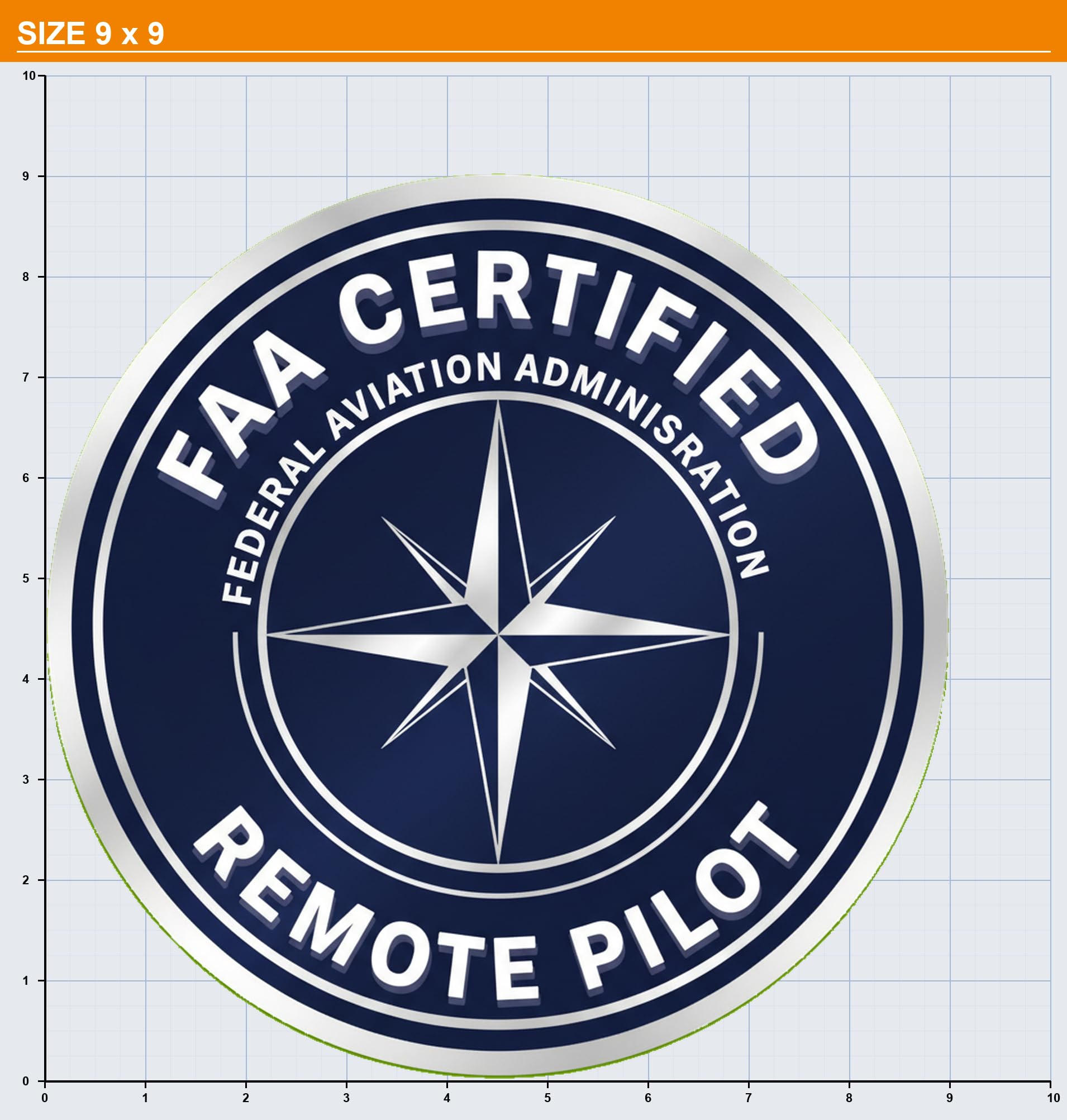 Certified Remote Pilot Sticker | FAA | Aviation Decal for Drone Enthusiasts, Pilots, and Hobbyists [2K71]