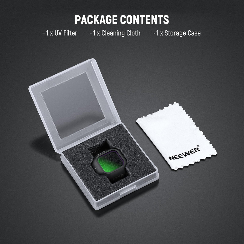 NEEWER 6 Pack ND Filter Set Compatible with DJI Mini 4K/2/Mavic/SE/2 SE | Drone Lens Accessories, Snap on, CPL, UV, Neutral Density Filters, ND4/8/16/32, Multi Coated HD Glass, Gimbal Safe, FL-B31