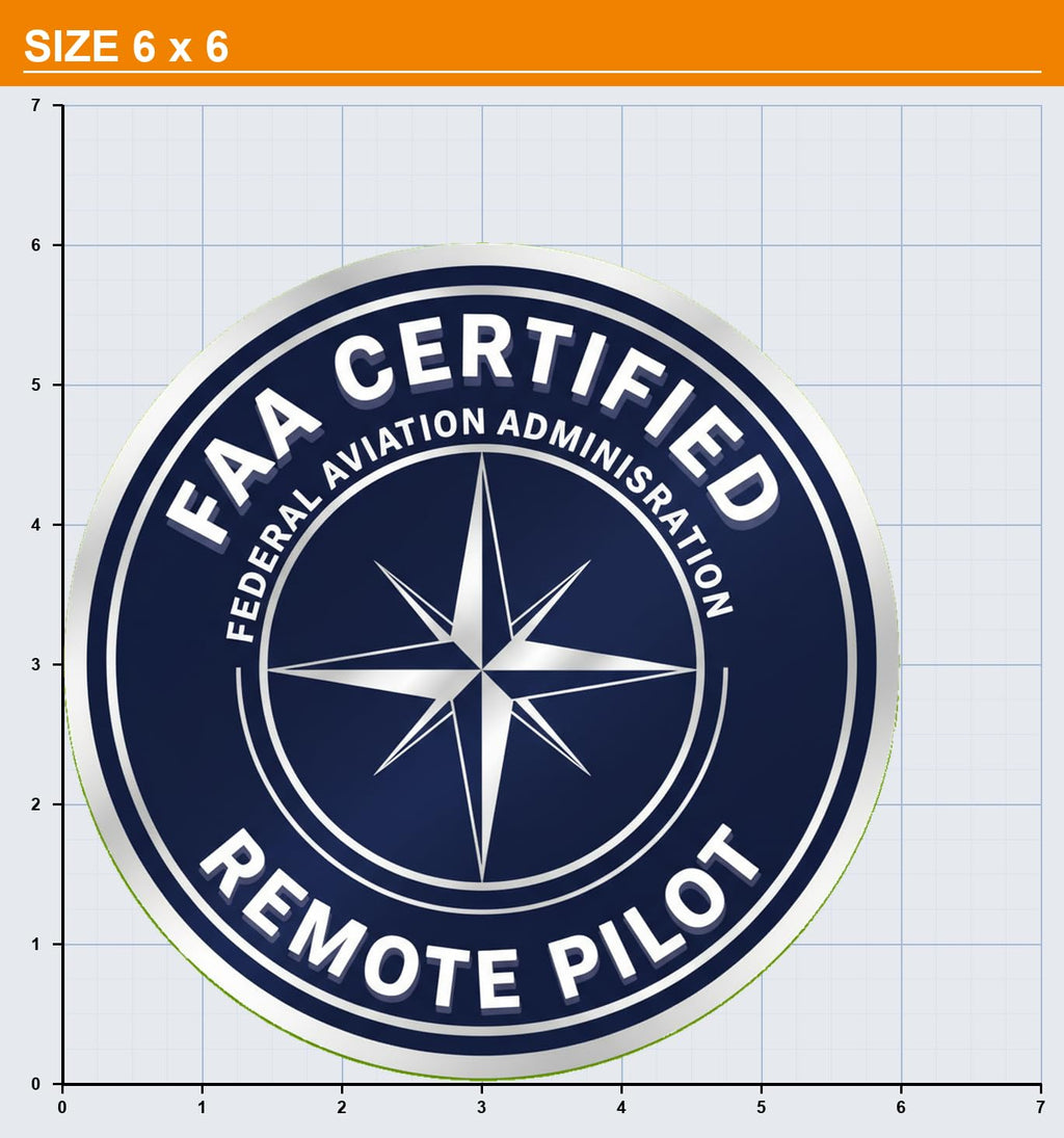 Certified Remote Pilot Sticker | FAA | Aviation Decal for Drone Enthusiasts, Pilots, and Hobbyists [2K71]