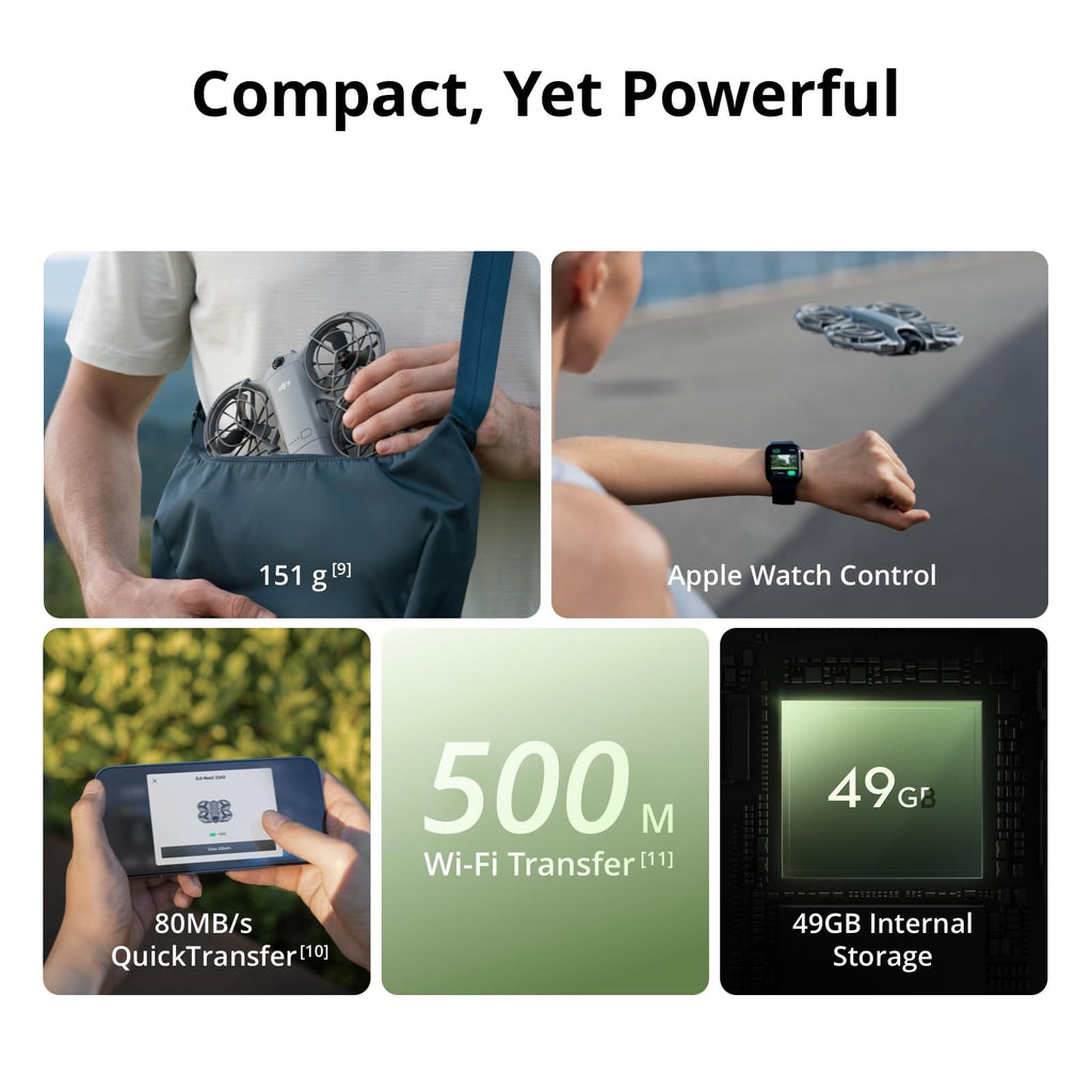 DJI Neo 2 Motion Fly More Combo With RC Motion 3 & Goggles N3 | Stable Transmission With Digital Transceiver, 4K Drone for Beginners, FPV Flying, 3 Batteries