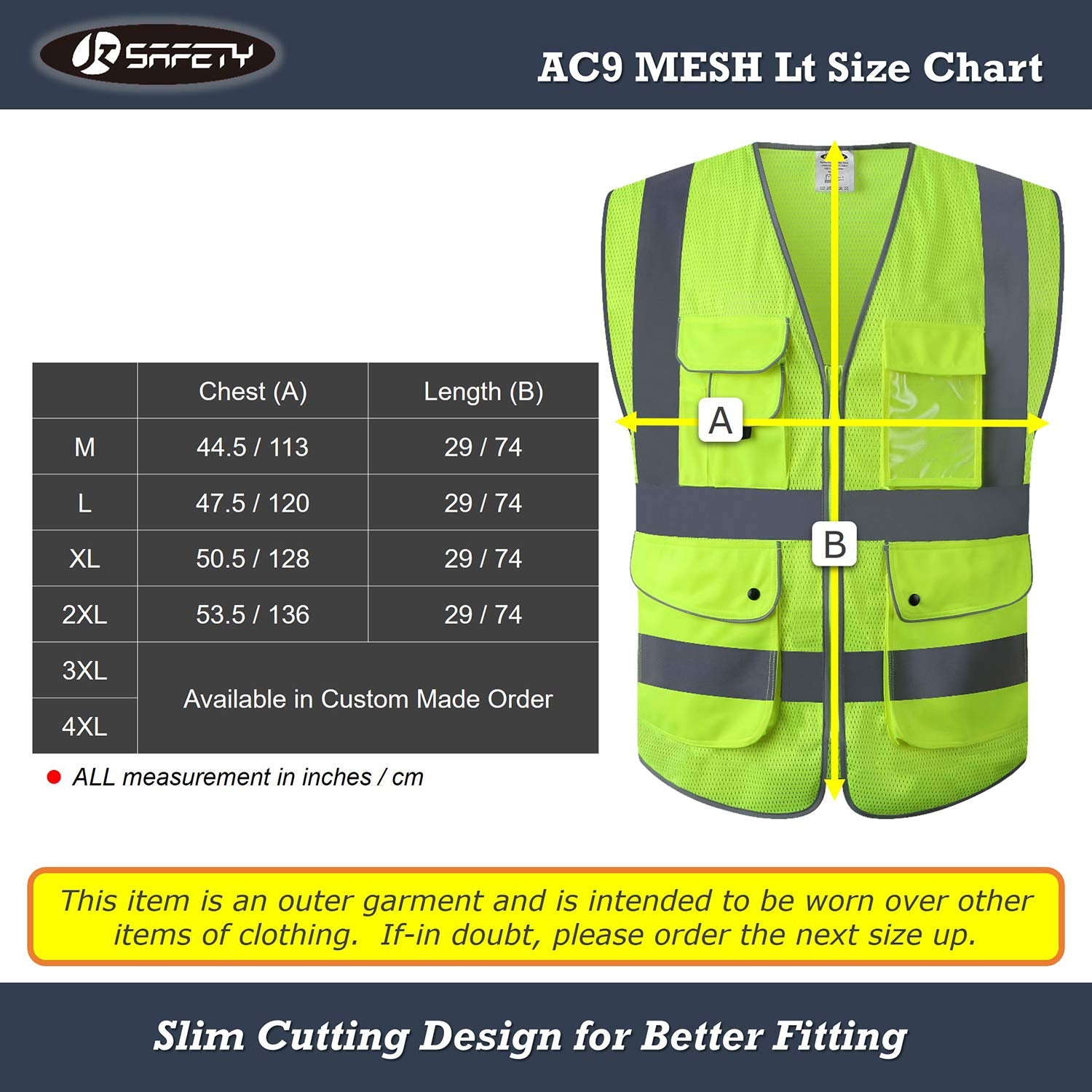 JKSafety Licenced Drone Pilot Reflective Safety Vest JK100FAA Yellow L | 4 Reflective Strips, 9 Pockets ANSI Class 2 FAA-Compliant Drone Pilot Vest Breathable Mesh for UAV & Field Operations