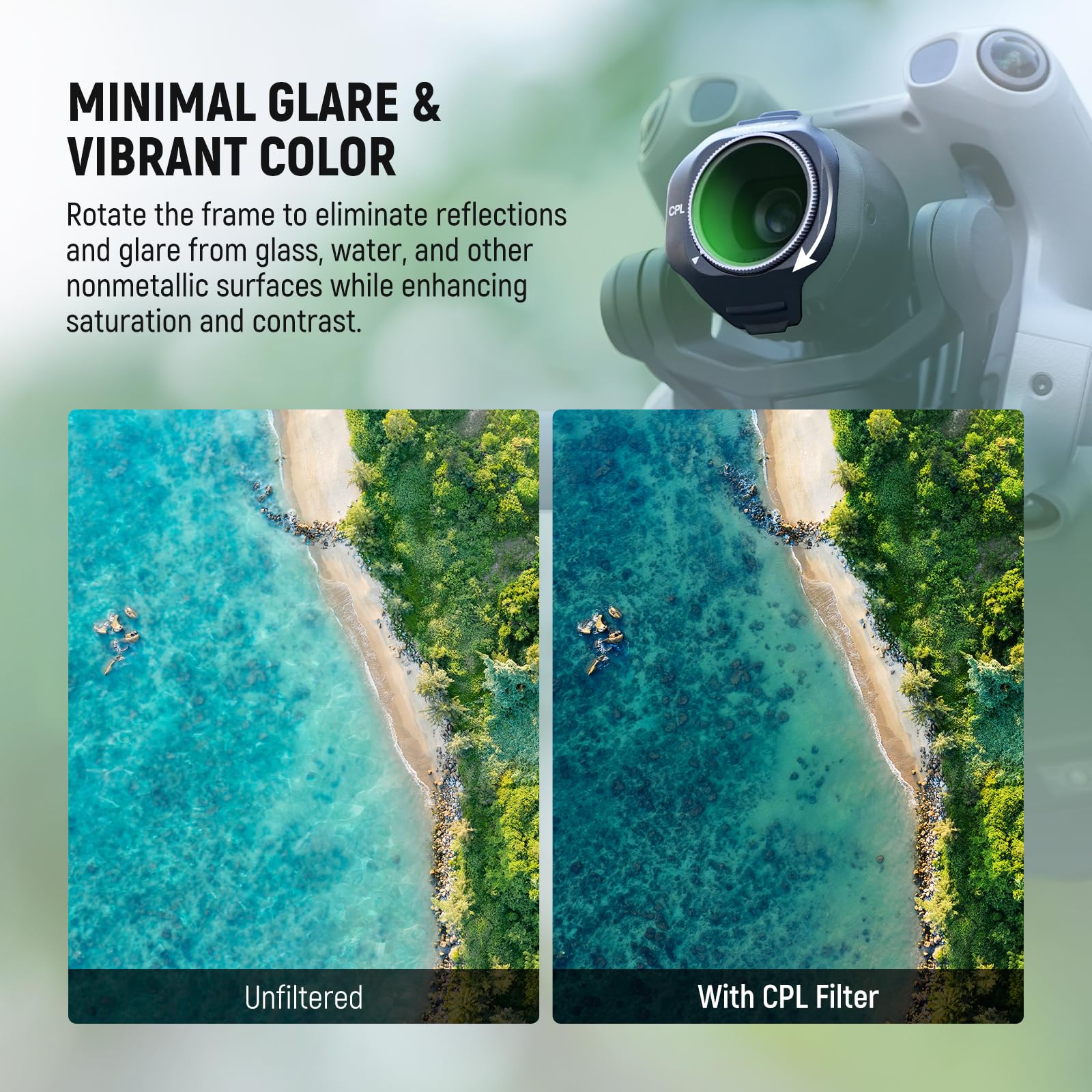 NEEWER 6 Pack ND Filter Set Compatible with DJI Mini 4K/2/Mavic/SE/2 SE | Drone Lens Accessories, Snap on, CPL, UV, Neutral Density Filters, ND4/8/16/32, Multi Coated HD Glass, Gimbal Safe, FL-B31