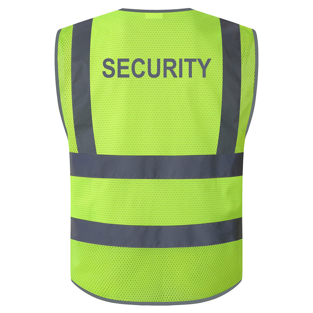 JKSafety Licenced Drone Pilot Reflective Safety Vest JK100FAA Yellow L | 4 Reflective Strips, 9 Pockets ANSI Class 2 FAA-Compliant Drone Pilot Vest Breathable Mesh for UAV & Field Operations